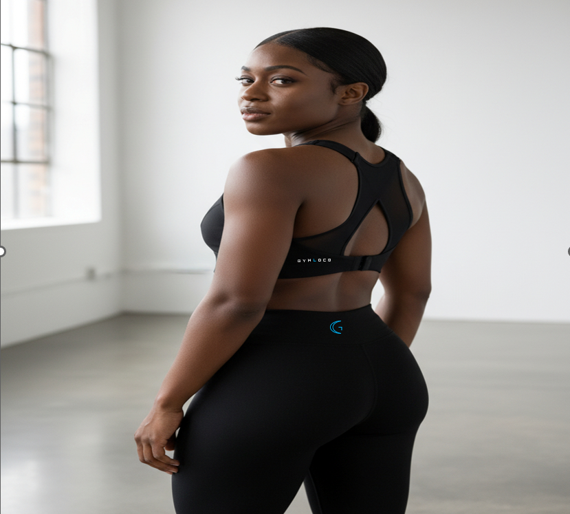 Black Cross Back Mesh Sports Bra top
