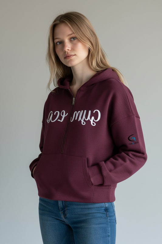 Mirror 1/2 Zip Loose fit Hoodie