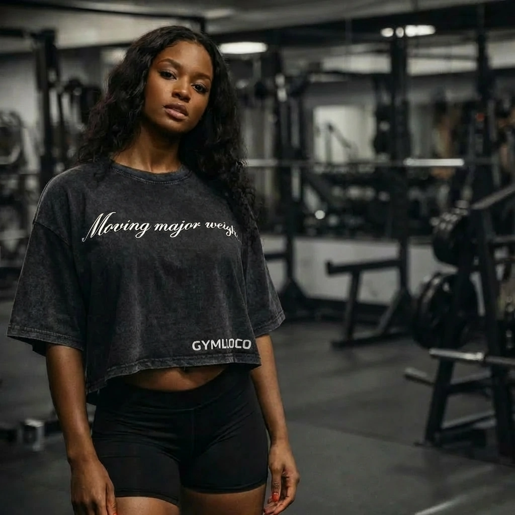 Washed Crop oversized Tee wmmw
